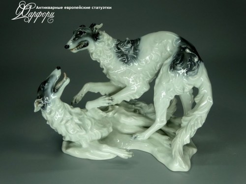 Купить фарфоровые статуэтки Rosenthal, Играющие борзые, Германия